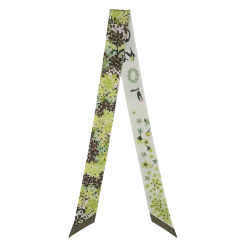 Hedvábný šátek - Headband Collier de fleurs