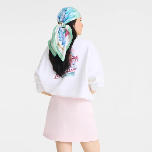 Hedvábný šátek -  Silk scarf Camaieu de surf