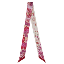 Hedvábný šátek - Headband Collier de fleurs