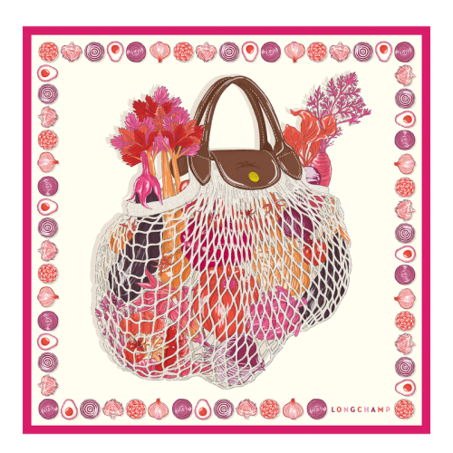 Hedvábný šátek - Silk scarf The Gourmet Mesh bag