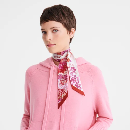 Hedvábný šátek - Headband Collier de fleurs