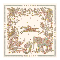 Hedvábný šátek - Silk scarf Longchamp Forêt
