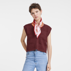 Hedvábný šátek - Silk scarf Longchamp University